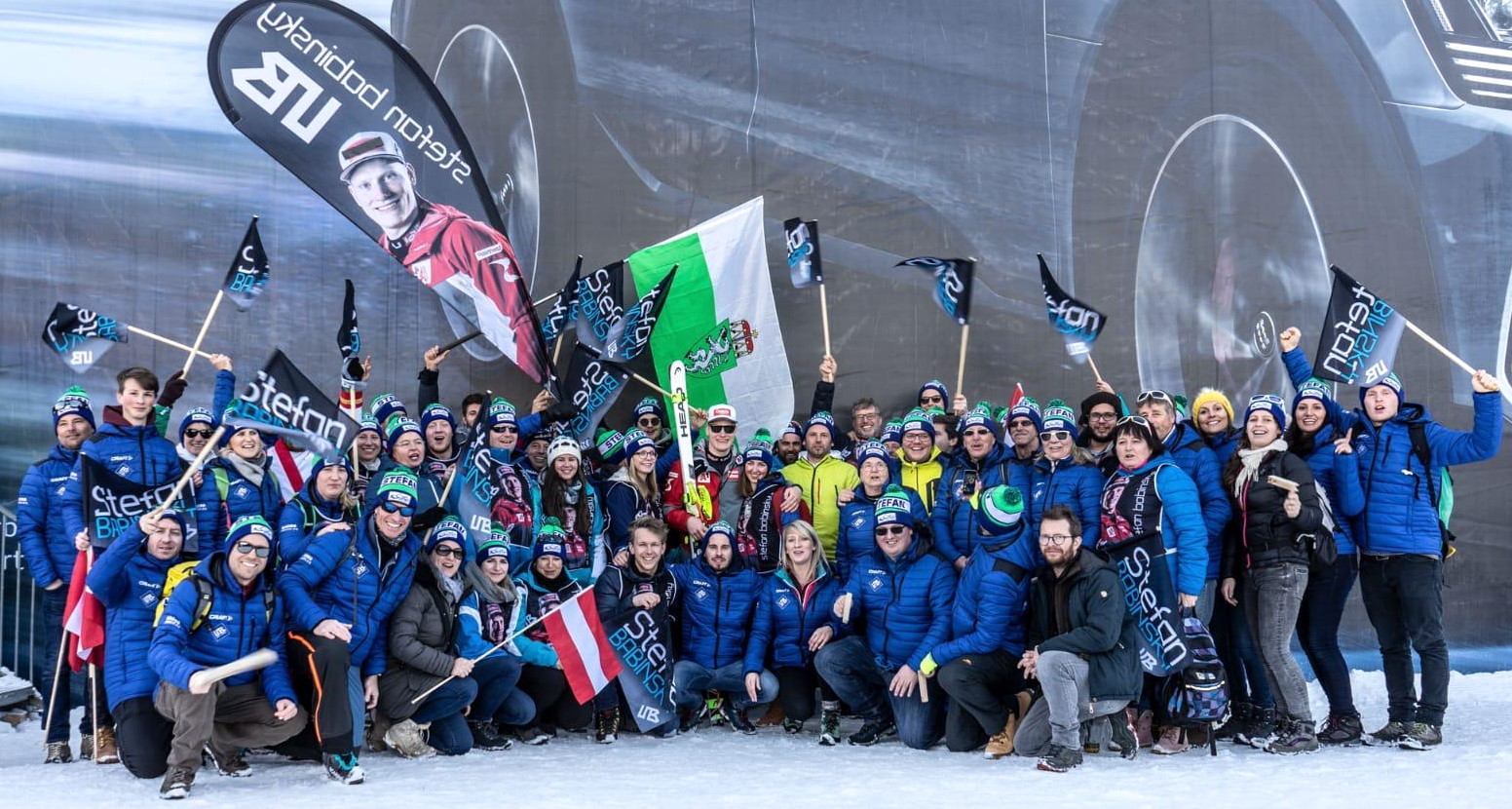Hauben fürs Skiweltcup-Debüt in Kitzbühel<br>SC Gaal Fanclub Stefan Babinsky