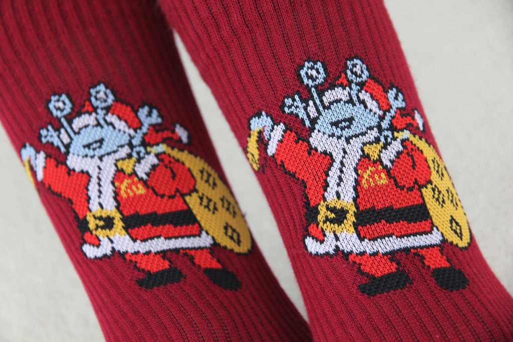 Weihnachtsmann-Socken