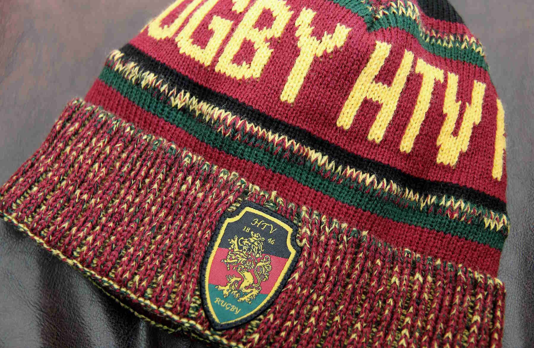 Mütze Rugby HTV mit gewebtem Patch